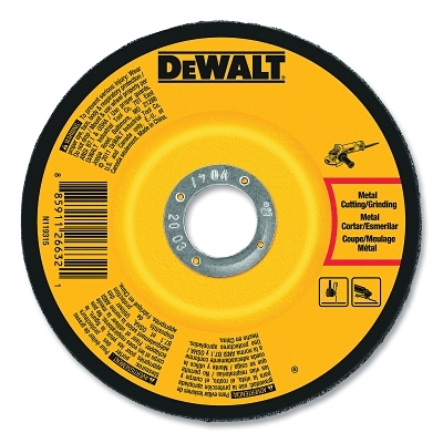 Type 27 Grinding Wheel, 4 in dia, 5/8 in, 15200 RPM, 24 Grit, 1/4 in Thick