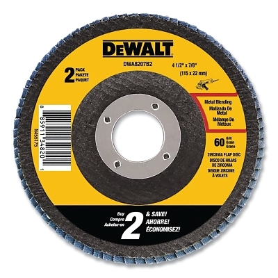 Type 29 Flap Disc, 4-1/2 in dia, 60 Grit, 7/8 Arbor, Zirconia Alumina, 13300 RPM