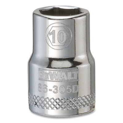 Socket, 3/8 in Drive, 10 mm Opening, 6-point, Standard