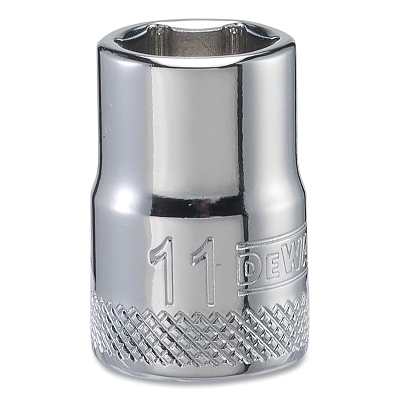 Socket, 3/8 in Drive, 11 mm Opening, 6-point, Standard