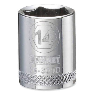 Socket, 3/8 in Drive, 14 mm Opening, 6-point, Standard