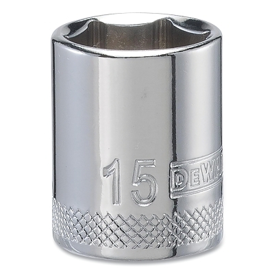 Socket, 3/8 in Drive, 15 mm Opening, 6-point, Standard