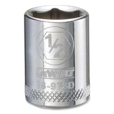 Socket, 3/8 in Drive, 1/2 in Opening, 6-point, Standard