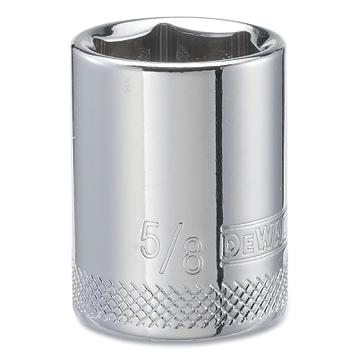 Socket, 3/8 in Drive, 5/8 in Opening, 6-point, Standard