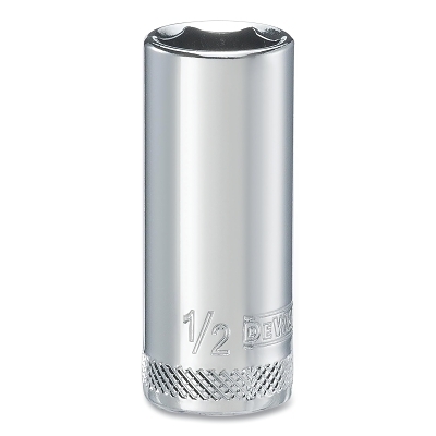Socket, 3/8 in Drive, 1/2 in Opening, 6-point, Deep