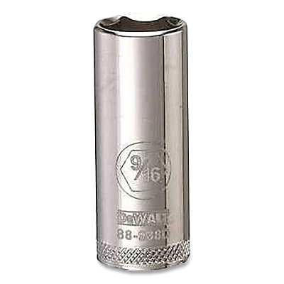 Socket, 3/8 in Drive, 9/16 in Opening, 6-point, Deep