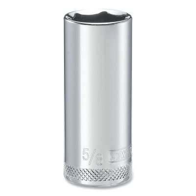 Socket, 3/8 in Drive, 5/8 in Opening, 6-point, Deep