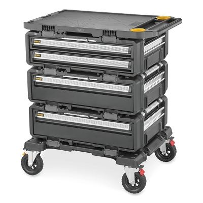 TOUGHSYSTEM® 2.0 DXL™ Modular Work Station 5-in-1, with Dolly, 30 in 2 Drawer Unit, 2 Deep Drawers, Worktop