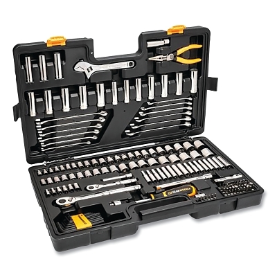 Professional Tool Set, 168 Pc, 1/4 in and 3/8 in Drive, Blow mold Case
