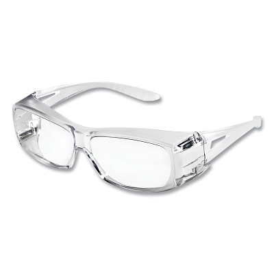 X350 Series Protective Eyewear Safety Glasses, Clear Lens, Polycarbonate, Clear Frame