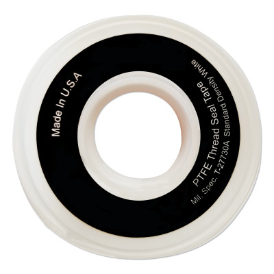 White PTFE Thread Sealant Tape, 1/2 in x 520 in, High Density
