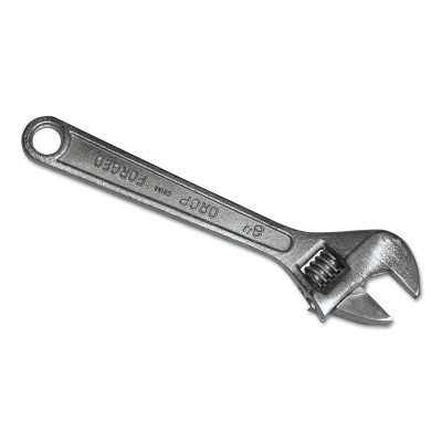 Adjustable Wrench, 6 in Long, 15/16 in Opening, Chrome Plated