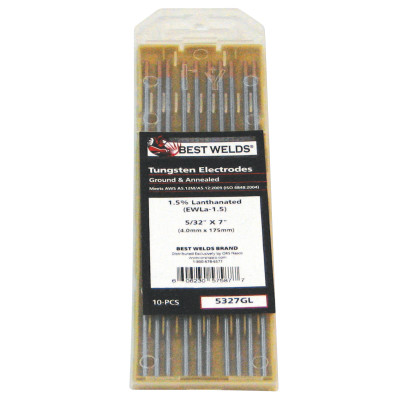 Tungsten Electrode, 2% Ceria Ground, 7 in, Size 1/8