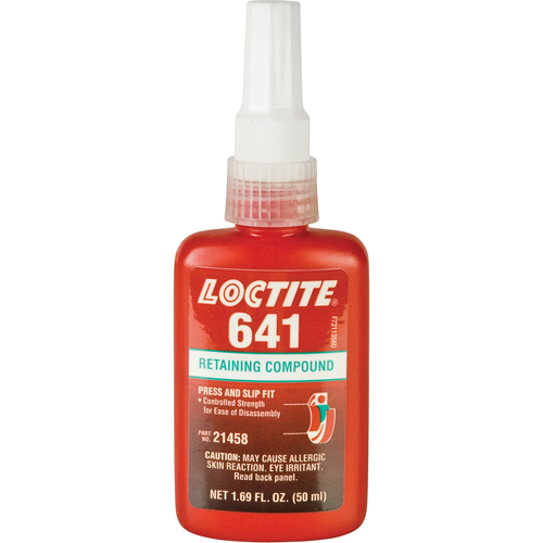 Retaining Compound 641 Controlled Strength, 50 ml, Bottle, Yellow
