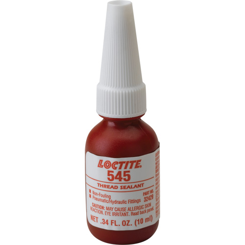 Thread Sealant 545 Hydraulic/Pneumatic Sealant, Bottle, 10 ml, -54° C - 149° C/-65° F - 300° F
