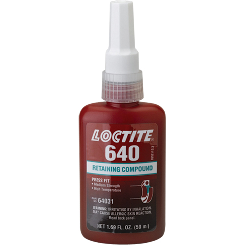 Retaining Compound 640 Medium Strength/High Temperature, 50 ml, Bottle, Green