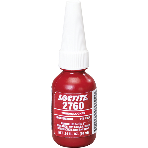 Threadlocker 2760 Instant Adhesive, Red, High, 10 ml, Bottle