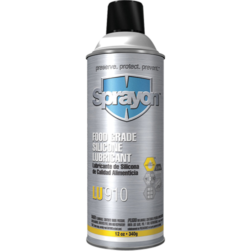 LU910 Food Grade Silicone Lubricant, Aerosol Can