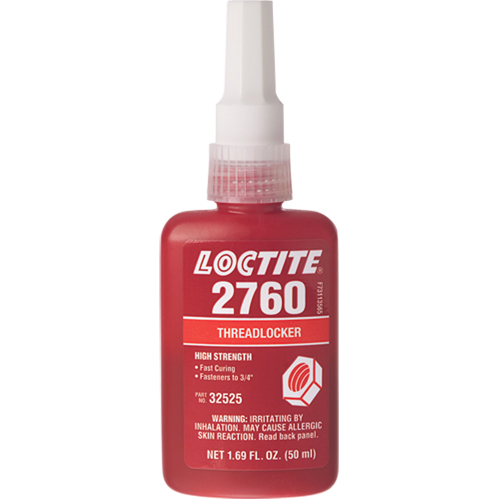 Threadlocker 2760 Instant Adhesive, Red, High, 50 ml, Bottle - - AD821