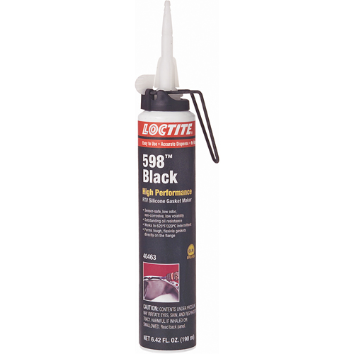 598 High Performance RTV Silicone Gasket Maker, Cartridge, Black