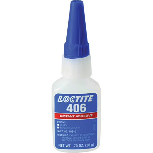 Prism™ 406 Instant Adhesive, Clear, Bottle, 0.7 fl. oz.