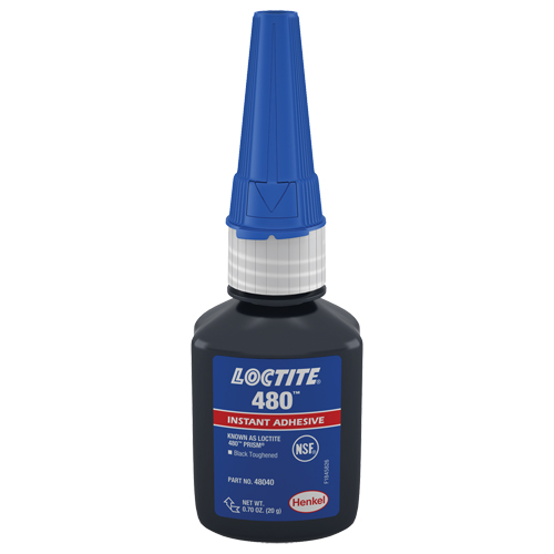 480 Instant Adhesive, Black, Tube, 20 g