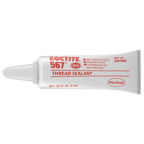 567 High Temperature Thread Sealant, Tube, 6 ml, -53.88° C - 204° C/-65° F - 400° F