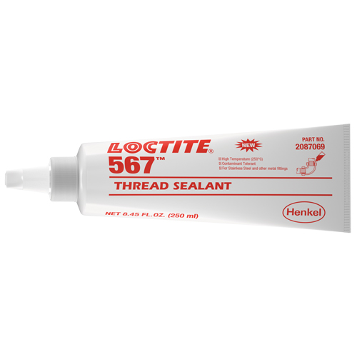 567 High Temperature Thread Sealant, Tube, 250 ml, -53.88° C - 204° C/-65° F - 400° F