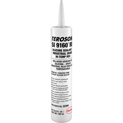 Teroson® SI 9160™ High Temperature Silicone Sealant, Cartridge, Red