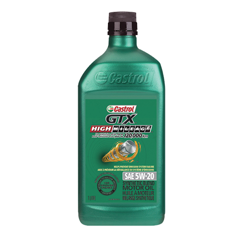 GTX® HIGH MILEAGE 5W20 Motor Oil, 1 L, Bottle - Motor Oil - AF622