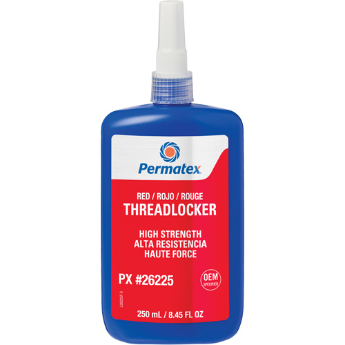 Permanent Strength Threadlocker, Red, High, 250 ml, Bottle