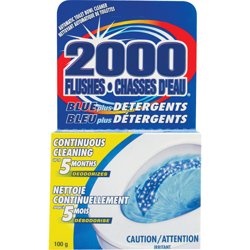 2000 Flushes<sup>®</sup> Blue Plus Toilet Bowl Cleaning Detergent, 100 g, Tablet