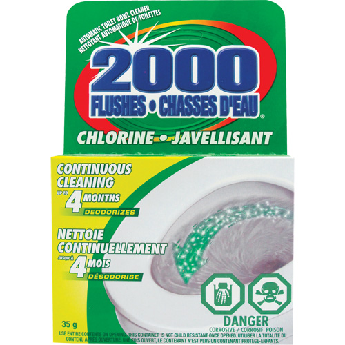 2000 Flushes<sup>®</sup> Bleach Toilet Bowl Cleaner, 35 g, Tablet