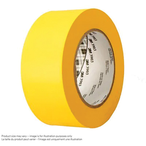 3903 Vinyl Duct Tape, 76 mm (3") W x 45.75 m (150') L, 6.5 mils, Yellow