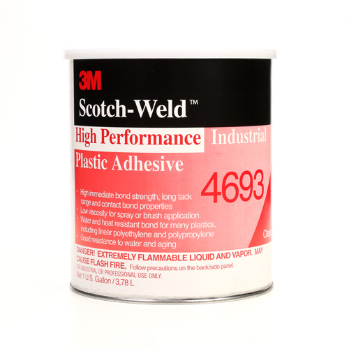 High-Performance Industrial Plastic Adhesive, 1 gal., Gallon, Yellow - All Purpose Adhesive - AMB496