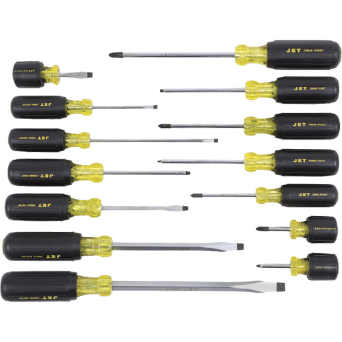 Cushion Grip Screwdriver Set, 14 Pcs.