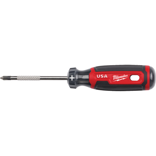 Phillips Screwdriver, #1 Tip, Round, 170 mm L, Cushion Grip Handle