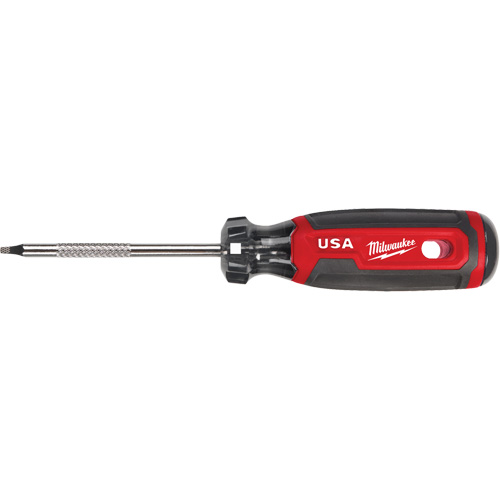 Square Screwdriver, #1 Tip, Round, 170 mm L, Cushion Grip Handle