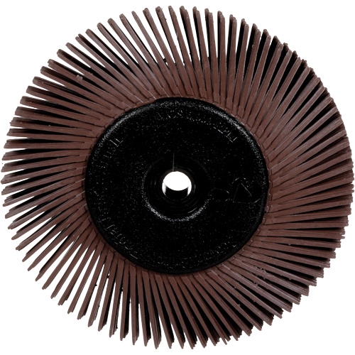 Radial Bristle Brushes for Bench Grinders, 36X Grit, 6" Dia. - Abrasive Bristle Disc - BP093