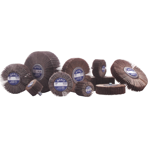 Flap Wheels - Mandrel Mounted Flap Wheels, Aluminum Oxide/Ceramic, 50 Grit, 2" x 1" x 1/4"