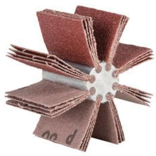 Plain Flap B-830 Bore Polisher, Aluminum Oxide, 60 Grit, 6-3/4" x 1-1/2" x