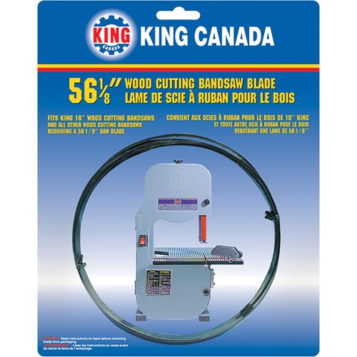 Wood Cutting Bandsaw Blade, 56-1/8" L x 1/4" W x 0.014" Thick, 6 TPI