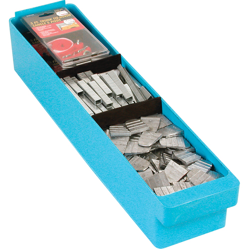 Euro Drawers, 5-9/16" W x 5" H x 23-7/8" D, Blue, 60 lbs. Capacity - Plastic Shelf Bin - CC509