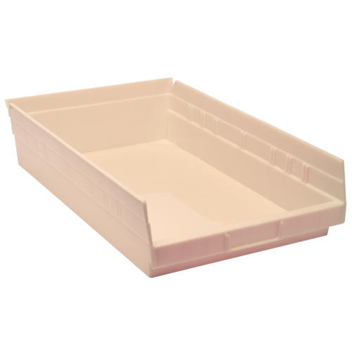 Economy Shelf Bin, 11-1/8" W x 4" H x 17-7/8" D, Ivory