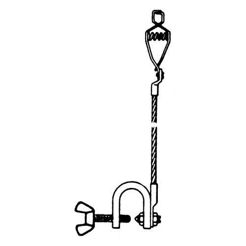 Light-Duty Bonding & Grounding Wire Assemblies - Alligator Clip & 1" Beam Clamps - Bonding-Grounding Kit - DA621