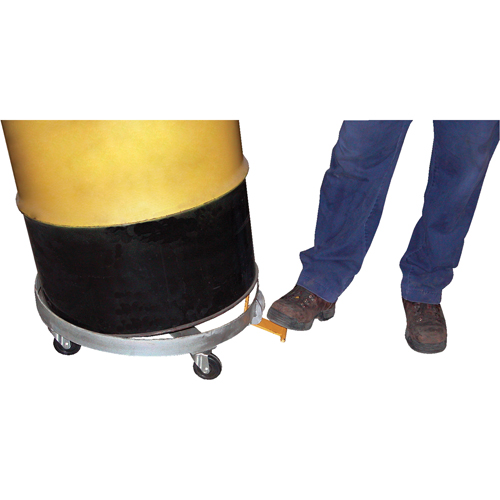 Tilting Drum Dollies, Steel, 1200 lbs. Capacity, 23-1/2" Diameter, Cast Iron Casters - Drum Dolly - DC022