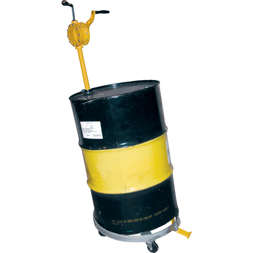 Tilting Drum Dollies, Steel, 900 lbs. Capacity, 23-1/2" Diameter, Hard Rubber Casters - Drum Dolly - DC023