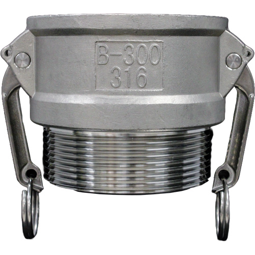 Cam & Groove Coupling, Stainless Steel, Type B, 3/4", Male NPT, 250 PSI