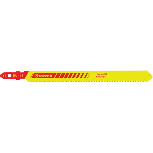 Unified Shank Jig Saw Blades, Bi-Metal, 4" L, 18 TPI