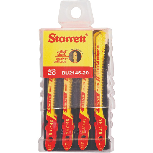 Unified Shank Jig Saw Blades, Bi-Metal, 2" L, 14 TPI